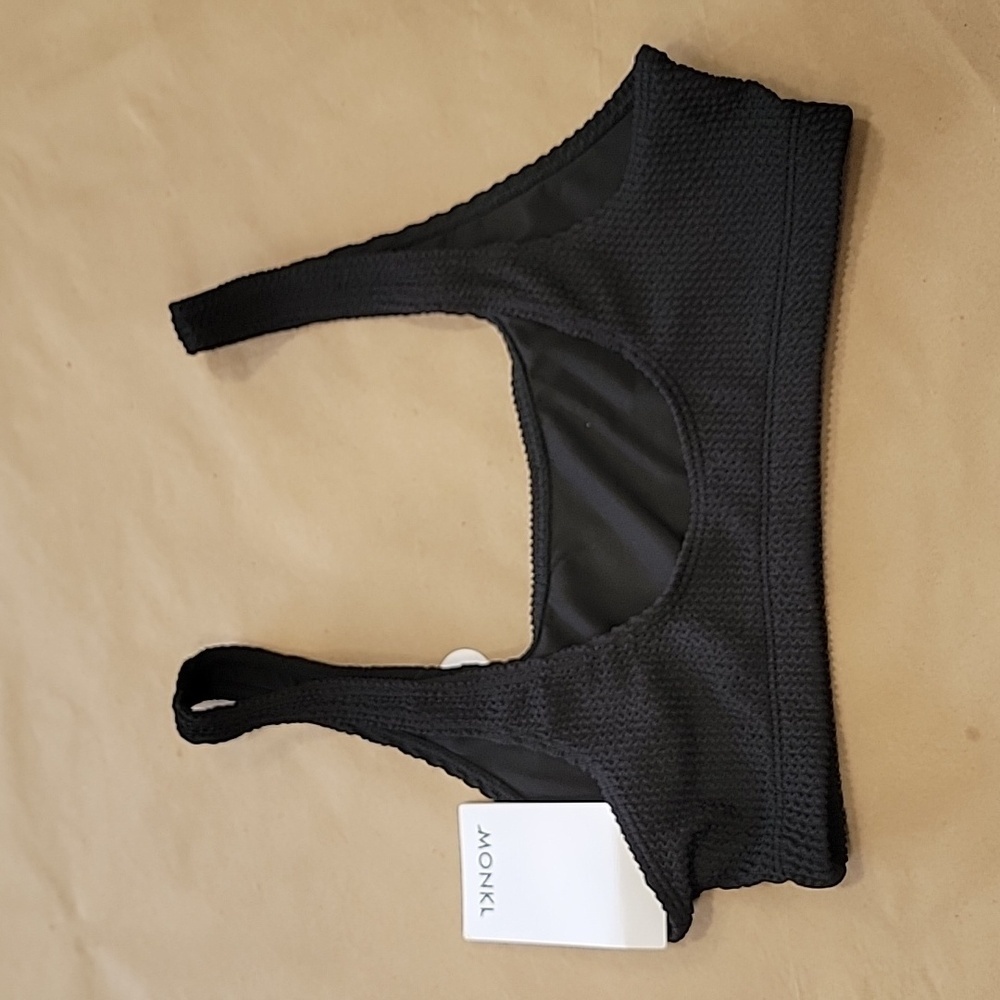 Monki Size S Black Ribbed Shelf / Sports Bra. New With Tag — image 2 of 7